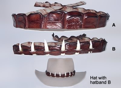 1 SALTWATER CROCODILE Tooth  2.5 cm Souvenir Collector DIY Necklace hat band 